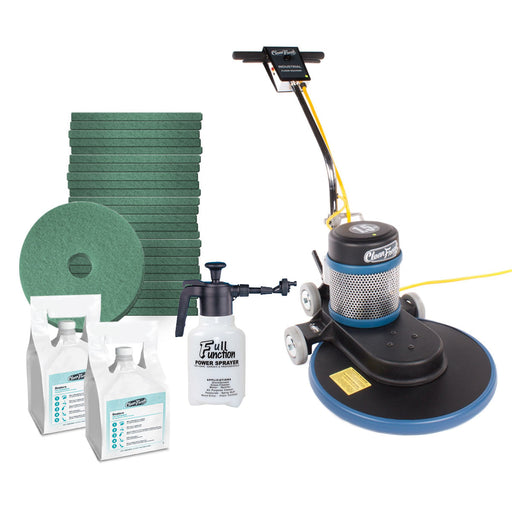 CleanFreak® 1500 RPM High-Speed Floor Polishing Package w/ 20" Burnisher, Pads & Spray Buff Solution Thumbnail