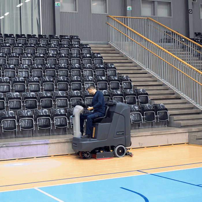 Cleaning a Gym Floor with the Advance® SC4000® Ride-On Floor Scrubbe