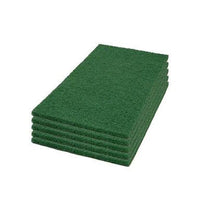 CleanFreak® 14" x 28" Green Heavy Duty Floor Scrubbing Pads - Case of 5 Thumbnail