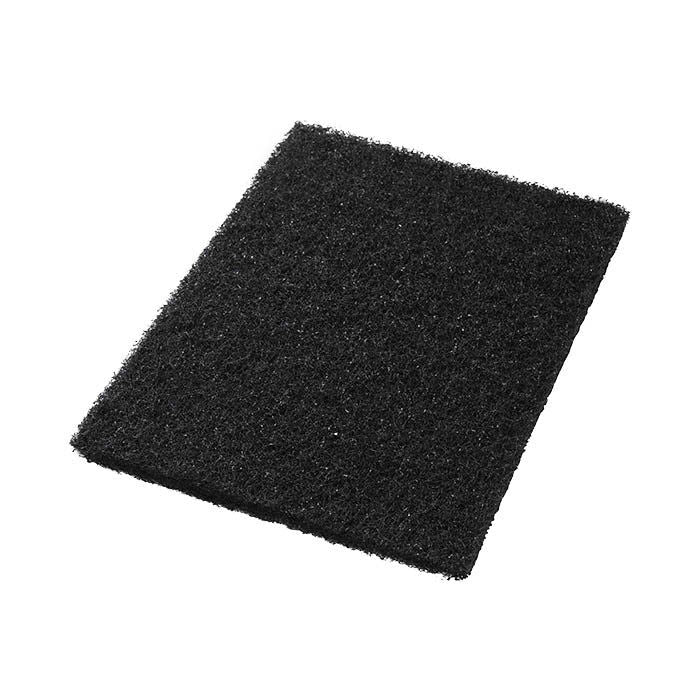 14 x 28 inch Black Rectangular Wet Floor Stripping Pad