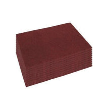 CleanFreak® 14" x 28" Brown Dry Floor Stripping Pads - Case of 10 Thumbnail