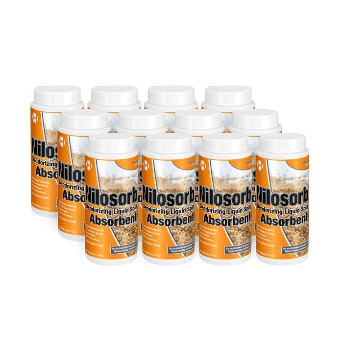 Nilosorb Deodorizing Liquid Spill Absorbent (12 oz Shaker Cans) - Case of 12