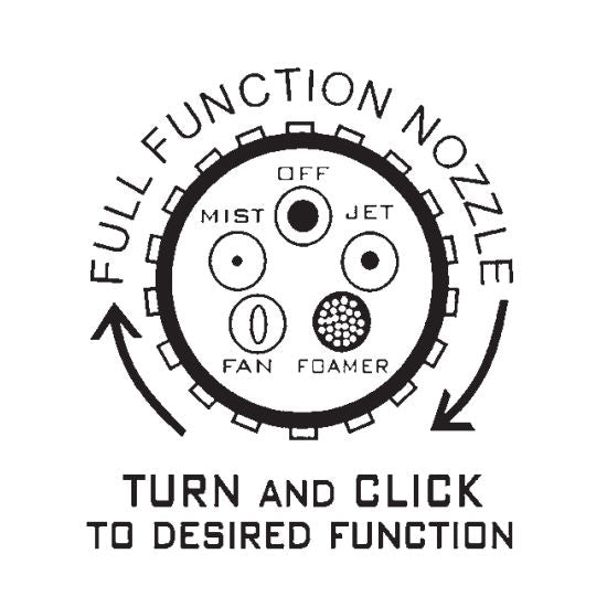 Full Function Nozzle with Mist, Fan, Foamer & Jet Options Thumbnail