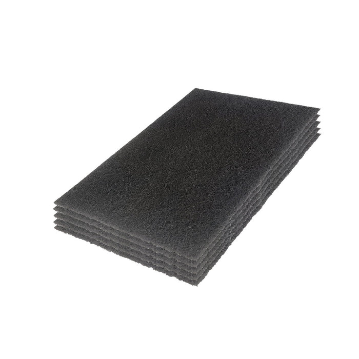 12 x 18 inch CleanFreak 'Titan' Black Extreme Stripping Pads - Case of 5 Thumbnail