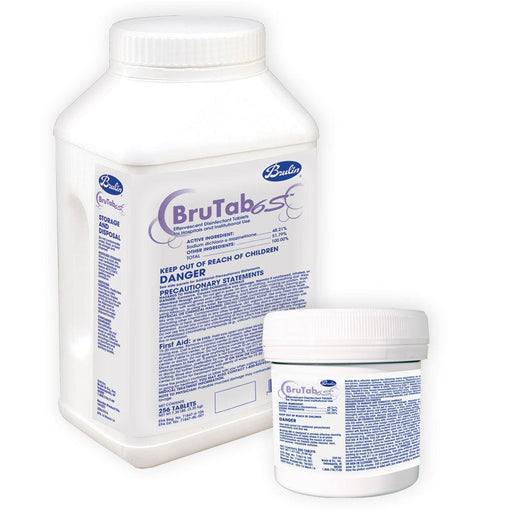 Brulin® BruTab 6S® Effervescent Disinfectant Sanitizer Tablets (3.34 Gram & 13.1 Gram Tablets) 