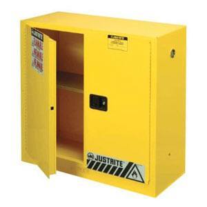 Justrite® Sure-Grip® 1 Shelf Yellow Fire Safety Cabinet (#893000) - 30 Gallon Thumbnail