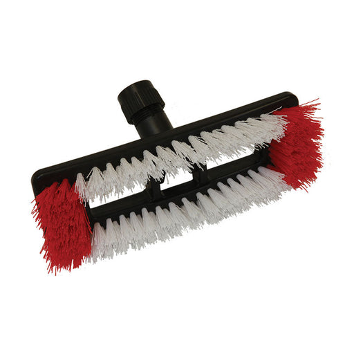 O'Cedar® 10" Red & White Deck Scrub Brush w/ Swivel Joint Thumbnail