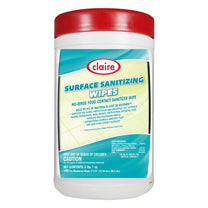 Claire® No Rinse #CL913 Food Surface Sanitizing Wipes (10" x 6" | 100 Wipe Canisters) - Case of 6 Thumbnail