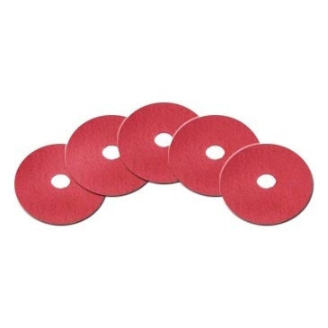 12" Red Floor Wax Buffing Pads - Case of 5 Thumbnail