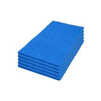 14 x 24 inch Blue Medium Duty Cleaning & Scrubbing Floor Pads - Case of 5 Thumbnail