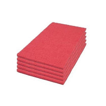 14 x 24 inch Red Rectangular Floor Scrubbing & Buffing Pads (#40441424 - Case of 5 Thumbnail