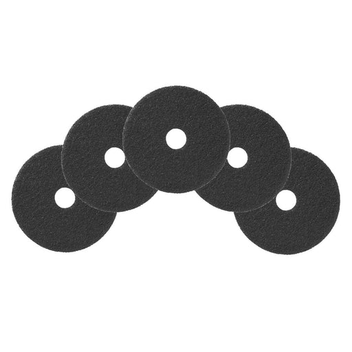 10 inch Black Floor Stripping Pads - Case of 5