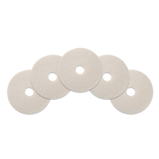 18 inch White Buffing & Light Duty Scrubbing Pads - Case of 5 Thumbnail