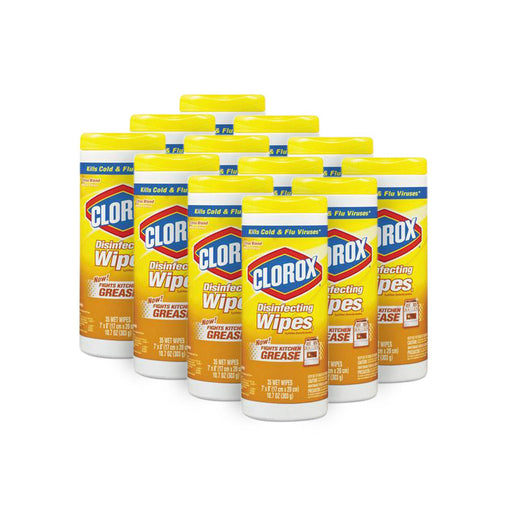 Clorox® #01594 Citrus Blend Disinfecting Wipes (7" x 8" | 35 Wipe Canisters) - Case of 12 Thumbnail