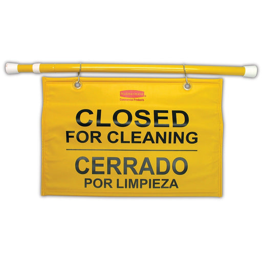 Rubbermaid® Doorway Hanging 'Closed for Cleaning' Safety (#FG9S1600YEL) Thumbnail