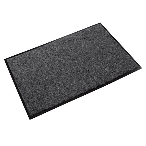 Crown Rely-On 36" x 60" Charcoal Olefin Wiper Floor Mat (3/8" Thick) - #GS0035CH Thumbnail
