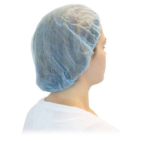 Safety Zone® Blue 24" Latex Free Synthetic Bouffant Caps (#DBBL-24-1-LF) - Case of 1000 Thumbnail