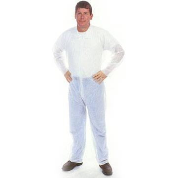 Safety Zone® Polypropylene Disposable White Coveralls (M - 5XL Sizes Available) - Case of 25 Thumbnail