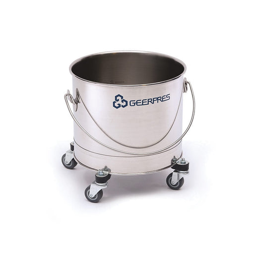 Geerpres® Stainless 32 Qt. Round Mop Bucket (8 Gallon) - Part #2221 Thumbnail