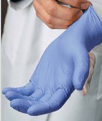 Safety Zone® Disposable 3.7 Mil Rolled Cuff Powder-Free Nitrile Gloves (S - XL Sizes Available) - Case of 1000  Thumbnail