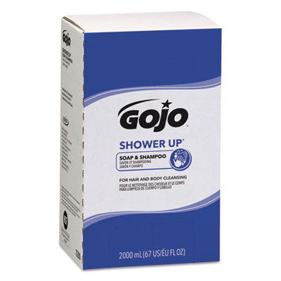 Shower Up Soap & Shampoo, Rose Colored, Pleasant Scent, 2000ml Refill, 4/carton