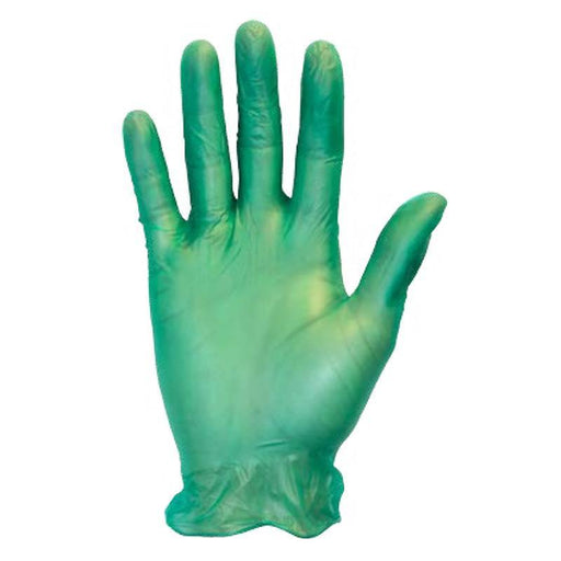 Safety Zone® 6.5 Mil Green Vinyl Powdered Gloves (S - 2XL Sizes Available) - Case of 400 Thumbnail