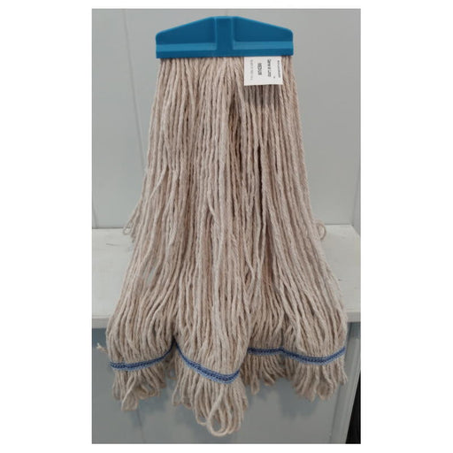 White Synthetic Yarn General Purpose Floor Cleaning & Stripping Mop w/ Threaded Head (Medium) - Looped End Thumbnail