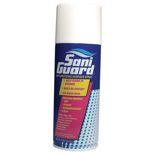 Hospeco SaniGuard Surface Sanitizing Spray - 10 oz. Aerosol Cans