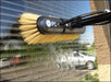 Boars Hair Window Cleaner Scrubbing Brush on Window