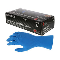 MCR Safety SensaTouch™ Blue 11.0 Mil Medical Exam Grade Long Cuff Powder-Free Latex Gloves (S - XL Sizes Available) - Case of 500 Thumbnail