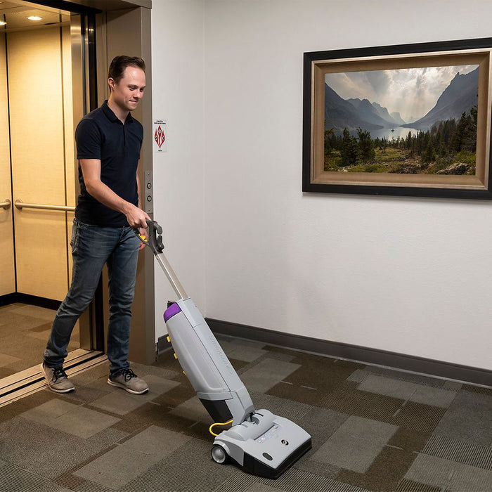ProTeam® FreeFlex® Battery Powered Upright Vacuum In Use Thumbnail