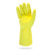 Safety Zone® 16 Mil yellow Flock Lined Food Service Latex Gloves (S - 2XL Sizes Available) - Case of 120