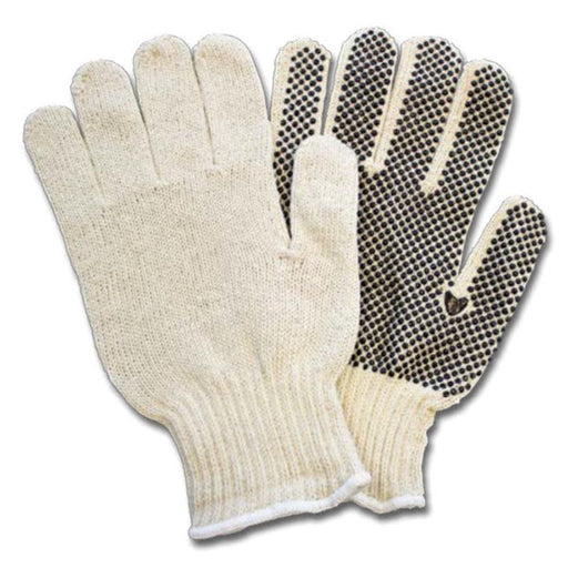 Safety Zone® Premium Cotton Polyester String Knit Gloves w/ Black PVC Dot Palms (Men's or Women's) - Case of 240 Pairs Thumbnail