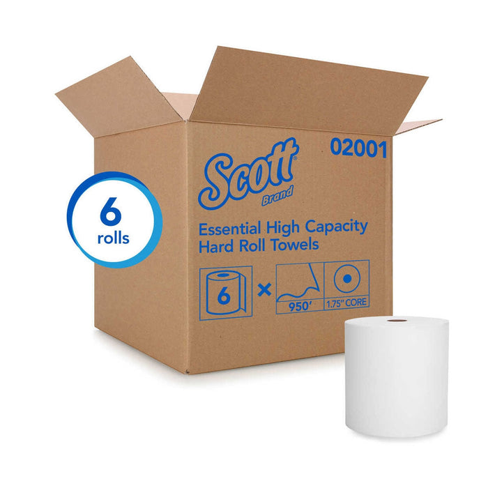 Case of Rolls of Scott Essential High Capacity Hand Roll Towels