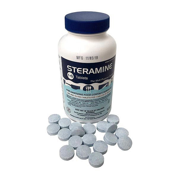 Steramine Food Contact Surface Sanitizing Tablets & Bottle