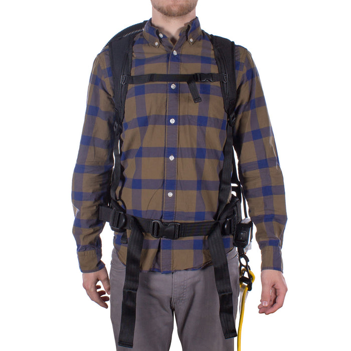 Properly Worn & Adjusted Backpack Vacuum Harness