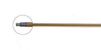 Malish 60" Wood Threaded Deck Scrub & Push Broom Handle #660060 (15/16" Diameter) - Case of 12 Thumbnail