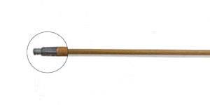 Malish 60" Wood Threaded Deck Scrub & Push Broom Handle #660060 (15/16" Diameter) - Case of 12 Thumbnail