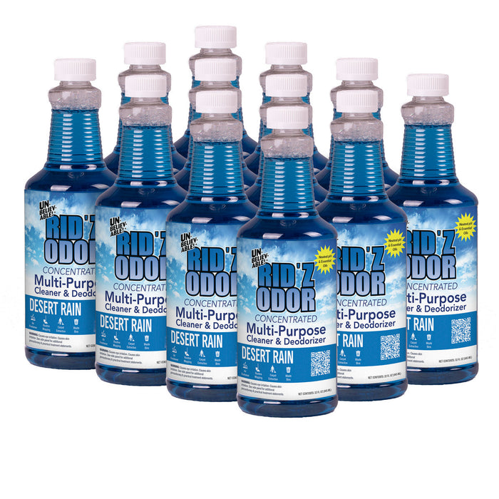 Unbelievable! Rid'z Odor Desert Rain Scent Liquid Carpet Deodorizer (32 oz Bottles) - Case of 12