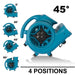 Xpower® X-400A Restoration Air Mover 4 Position Options Thumbnail
