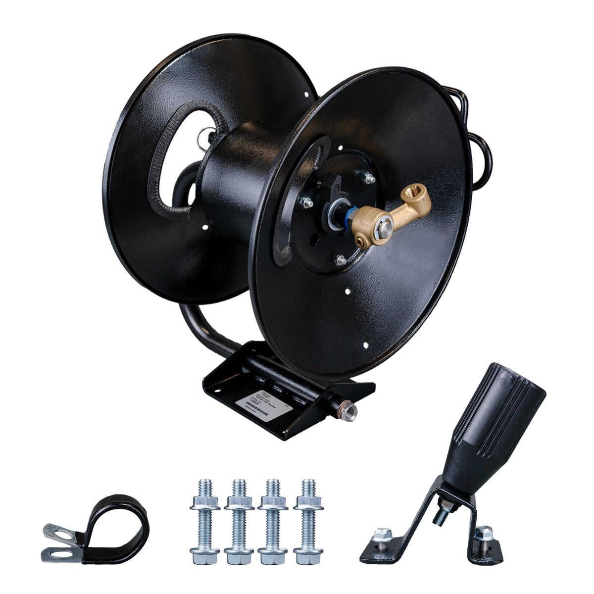 Legacy Steel Fixed Base Hose Reel for 3/8” x 100’ Pressure Washer Hoses ...