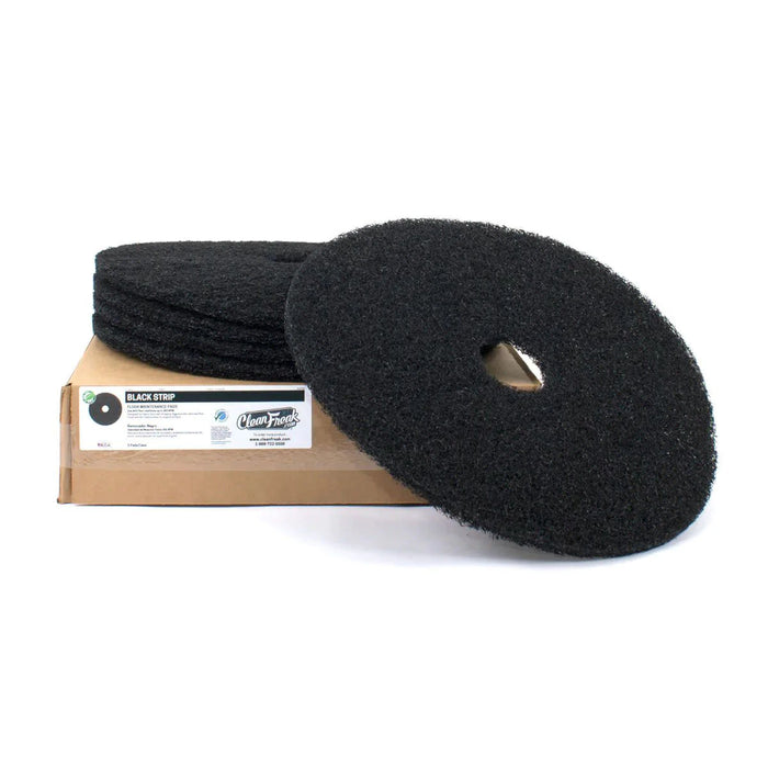 17" Black Floor Stripping Pads Case of 5 —
