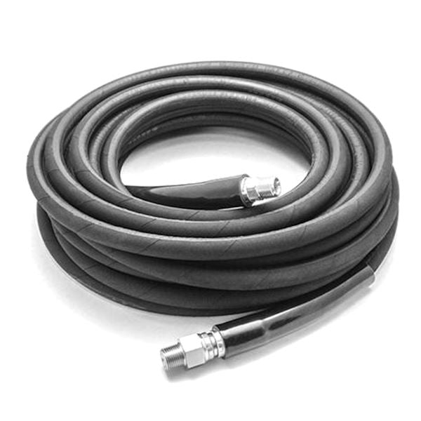 Aaladin 3/8" x 50' Black 4,000 PSI Pressure Washer Hose w/ Male Pipe Thread Fittings