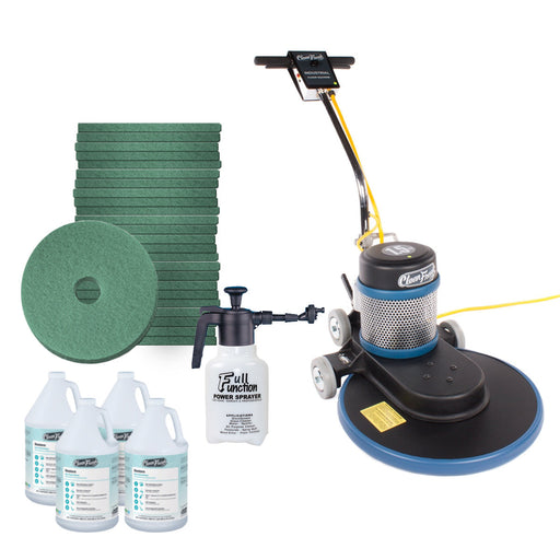 CleanFreak® 1500 RPM High-Speed Floor Polishing Package w/ 20" Burnisher, Pads & Spray Buff Solution Thumbnail