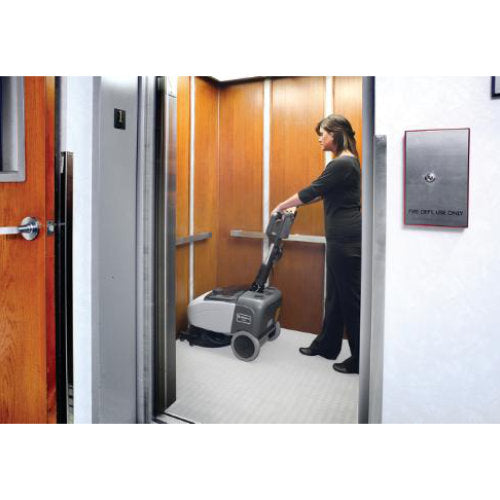 Advance SC351 14" Battery Powered Mini Floor Scrubber - In Use Thumbnail