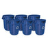 Rubbermaid® Brute® 32 Gallon Blue Vented Round Recycling Containers - Case of 6 Thumbnail