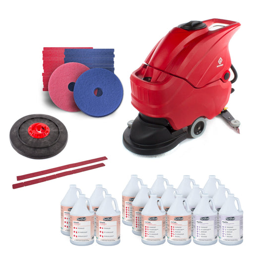 Advantage 20” Battery Powered Auto Scrubber Floor Prep & Cleaning Package Thumbnail