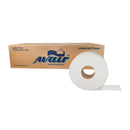 Avair #AVR17131 JRT Bath Tissue 2-Ply Jumbo Roll Tissue (12 x 1,000 foot rolls) Thumbnail