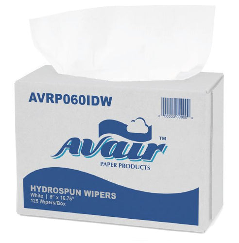 Avair® Premium Medium Duty White Wiper Towels (125 Wipers per Box) - Case of 10 Boxes Thumbnail