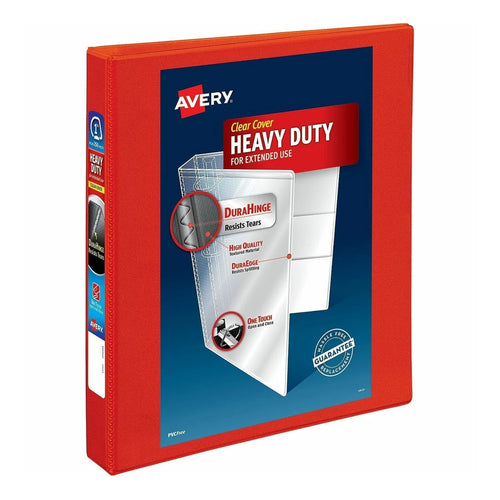 Avery Heavy-Duty 1 inch Red 3-Ring Binder Thumbnail